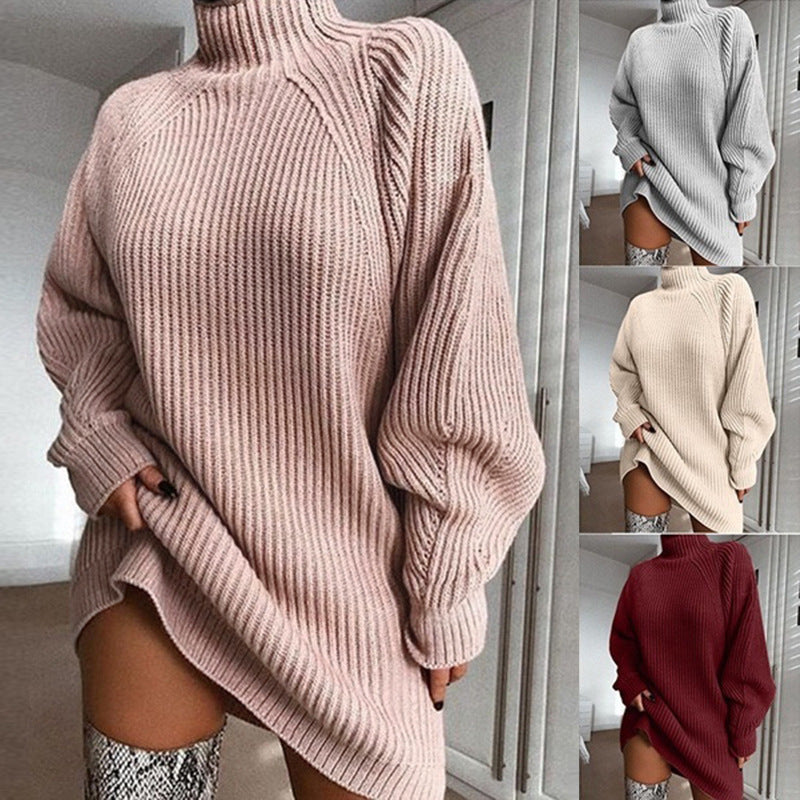 Cozy Turtleneck Sweater Dress