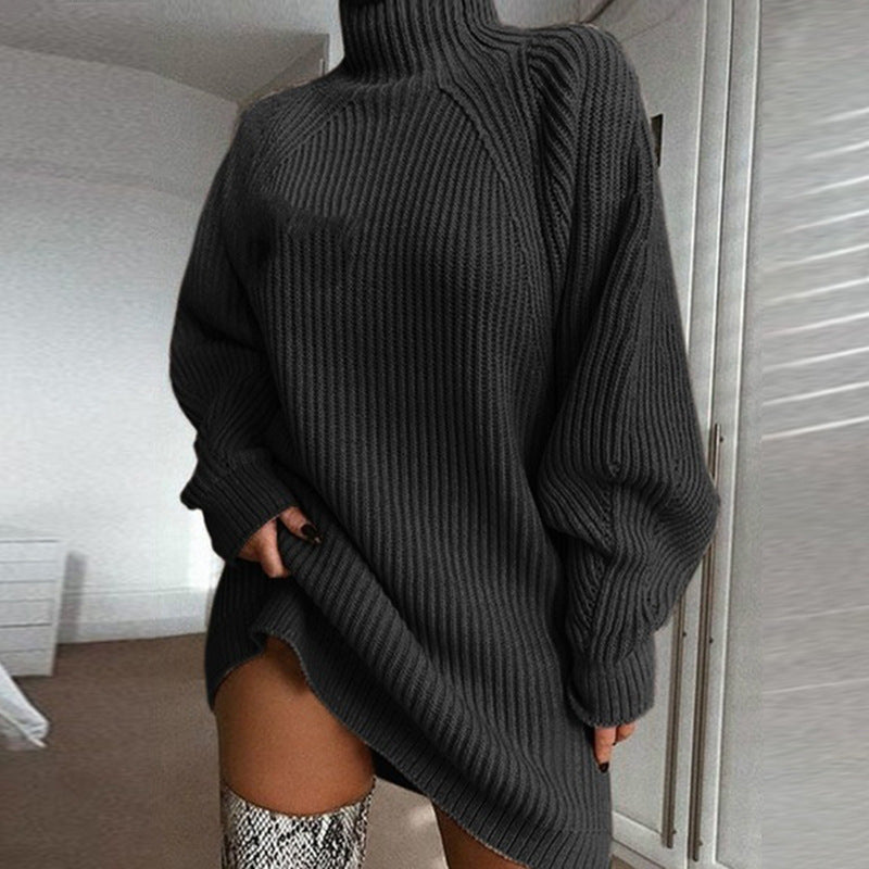 Cozy Turtleneck Sweater Dress