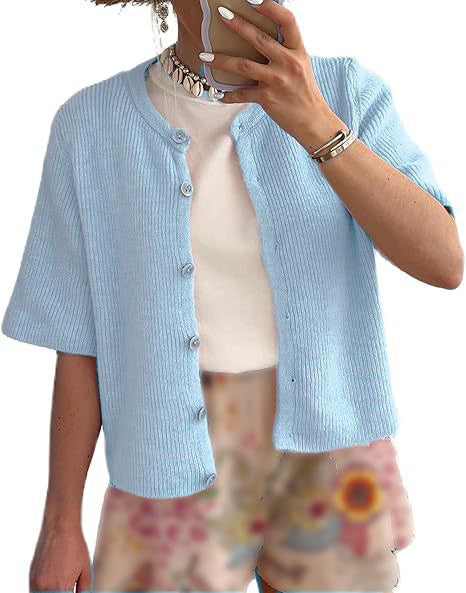Elegant Knitted Button Cardigan