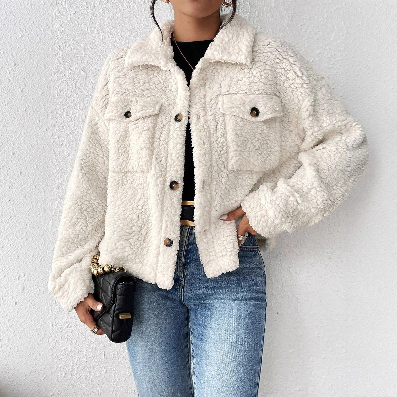 Cozy Polo Collar Jacket