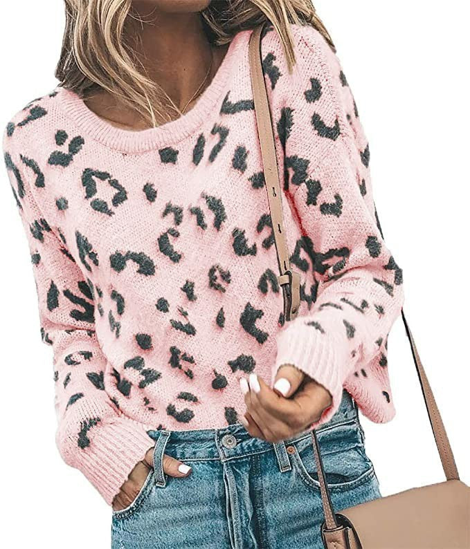 Chic Leopard Print Sweater