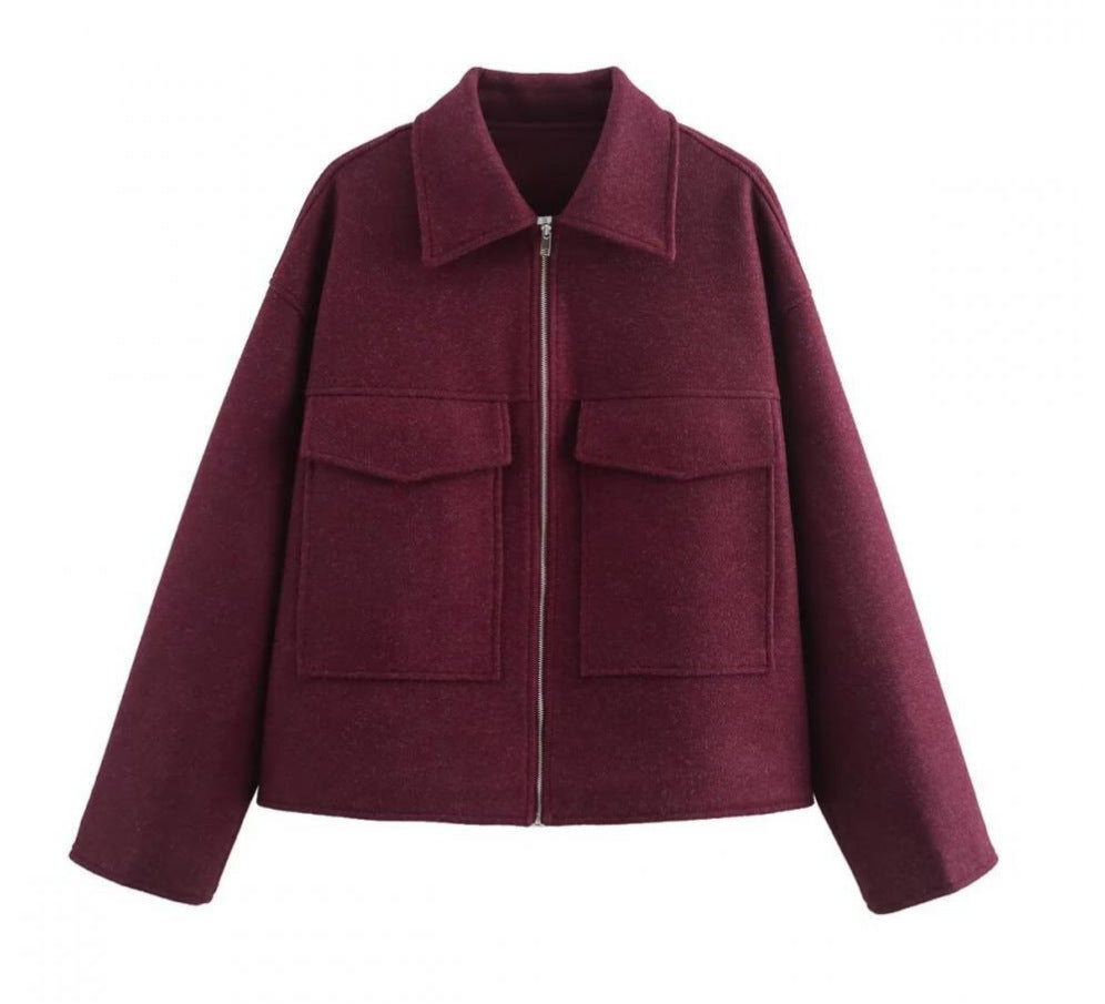 Retro Polo Collar Coat