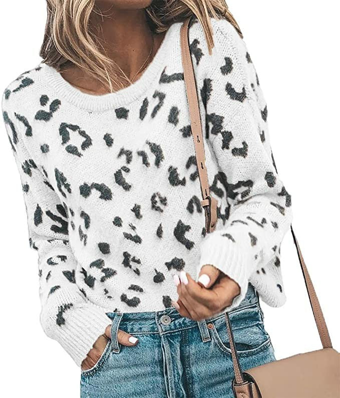 Chic Leopard Print Sweater