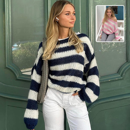 Cozy Striped Pullover Sweater